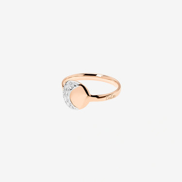 DoDo moon&amp;sun ring rose gold &amp; white diamonds