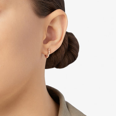 DoDo hoop earring rose gold grains