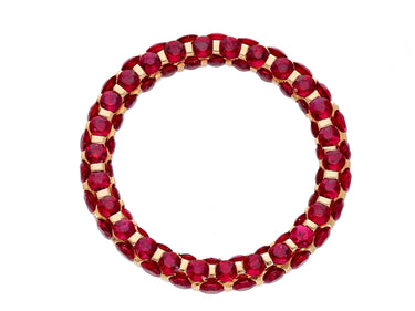 Anello Eternity Rubini 100 pietre