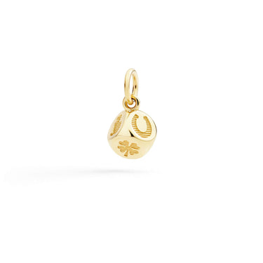 DoDo CIONDOLO DADO ORO GIALLO & TSAVORITE