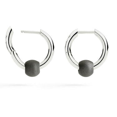 DoDo ORECCHINI HOOP PEPITA ARGENTO & TITANIO