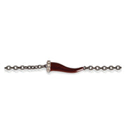 ManoJ Bracciale Cornetto Diamanti Brown, titanio e smalto Mocha