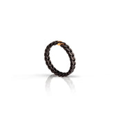 ManoJ Anello Grumetta Titanio ed Oro rosa