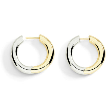 DoDo ORECCHINI HOOP ARGENTO & ORO GIALLO
