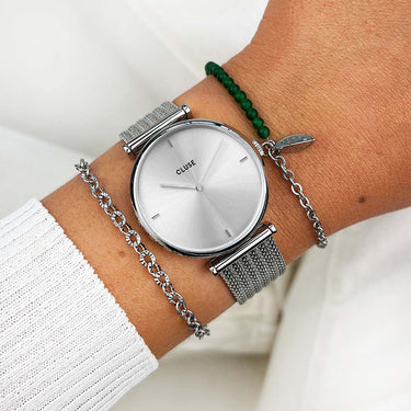 Cluse Triomphe Mesh Silver