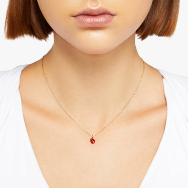 DoDo collana mini coccinella oro rosa