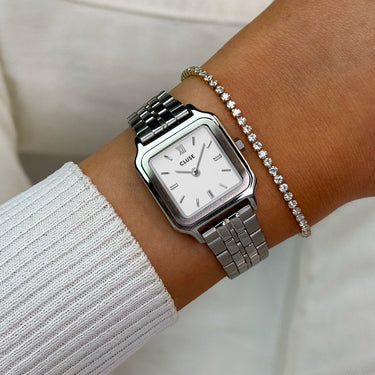 CluseGracieuse Petite Watch Steel, White, Silver Colour
