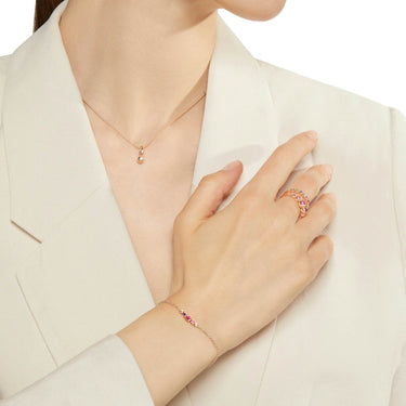 DoDo bracciale Bollicine Oro Rosa e Zaffiri