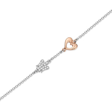 ROBERTO GIANNOTTI
Bracciale Con Angelo E Cuore in Argento Rosato