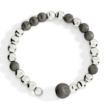 DoDo BRACCIALE PEPITA ARGENTO & TITANIO
