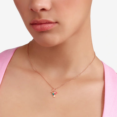 DoDo ciondolo colibrì oro rosa & smalto