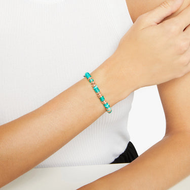DoDo bracciale rondelle argento dorato & plastica riciclata