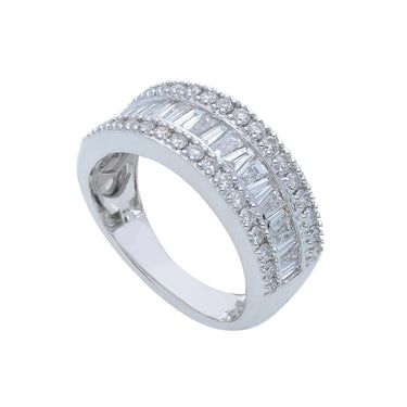 Anello fascia mezza vera oro e diamanti